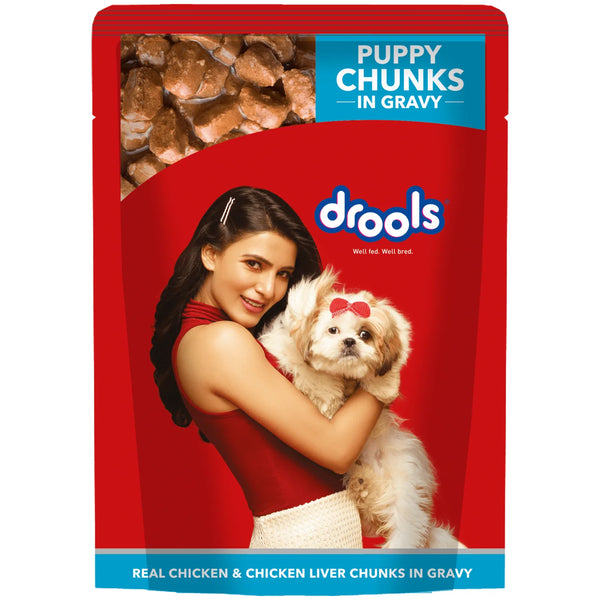 Drools Puppy Chunks in Gravy - Real Chicken and Chicken Liver