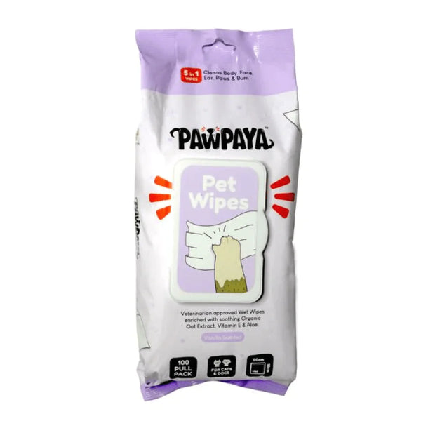 Pawpaya Pet Wipes Made for All Cats and Dogs 100 Pack