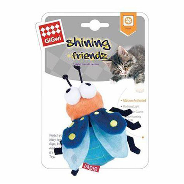 "Shinning Friends' Firefly with activated LED Light and catnip inside"