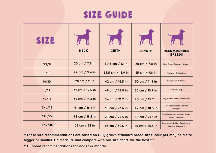 Dog Sweater Size Guide- BellyRubs