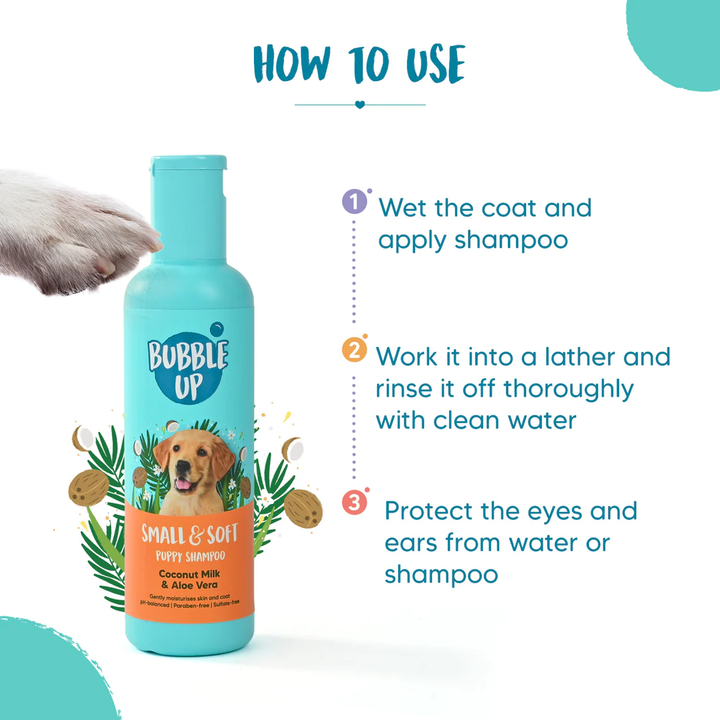 Bubble up shampoo for dogs