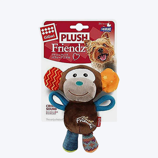 Plush Friendz - Monkey (with Squeaker)