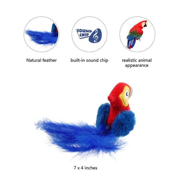 Red Parrot 'Melody Chaser' w/motion activated sound chip
