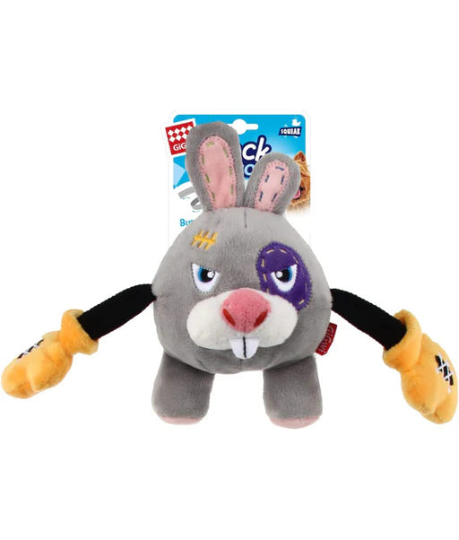 "Rock Zoo 'King Boxer' Rabbit With Squeaker & Crinkle Paper Plush/BungeeArm"