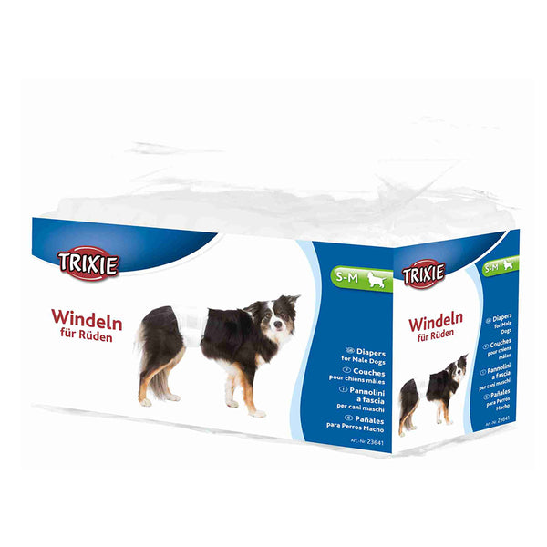 Diapers for Male Dogs, Disposable (12 pieces)