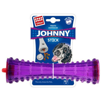 Johnny Stick' Treats Dispenser TPR Transparent Purple