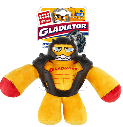 Gladiator squeaker inside (Yellow) - Plush/TPR- Medium