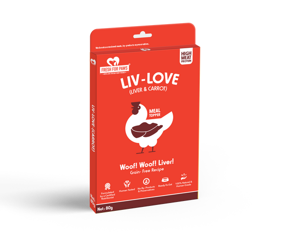 LIV - LOVE (CARROT) Woof! Woof! Liver! - Meal Topper