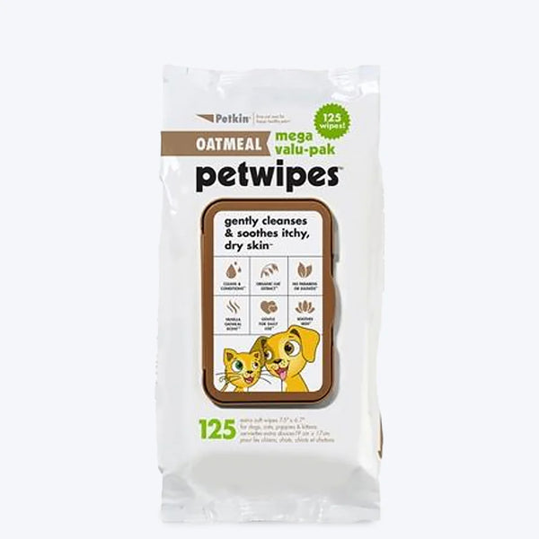 Oatmeal Pet Wipes Valu-Pak (125 wipes)