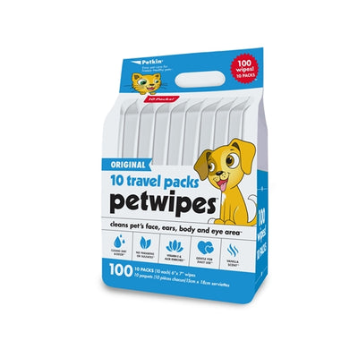 Travel Pack Pet Wipes 100 Pieces