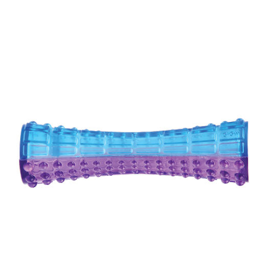 Johnny Stick - Puppy with squeaker transparent (Purple/Blue)