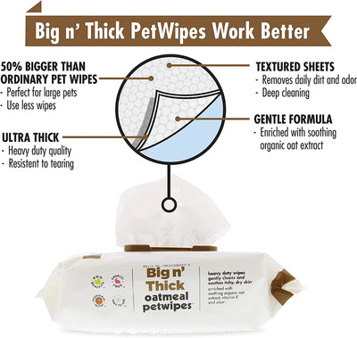 Big n Thick Oatmeal Pet Wipes(100 wipes)