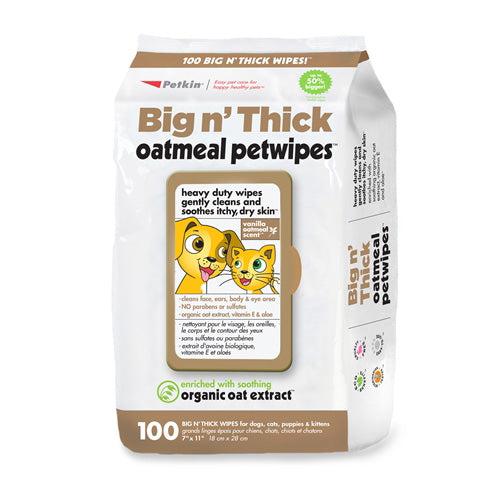 Big n Thick Oatmeal Pet Wipes