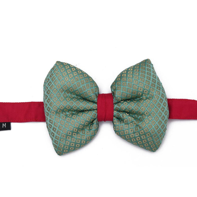 Festive Bow- Green & Pink