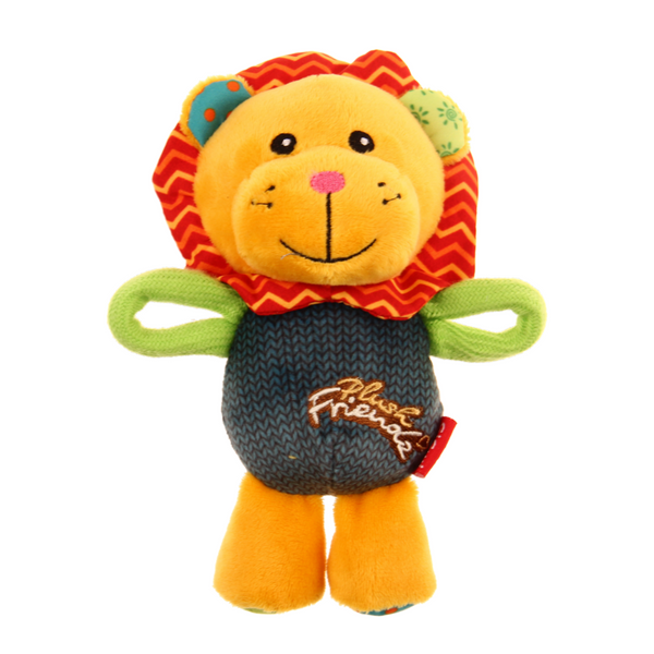 Lion 'Plush Friendz'  with squeaker - Yellow