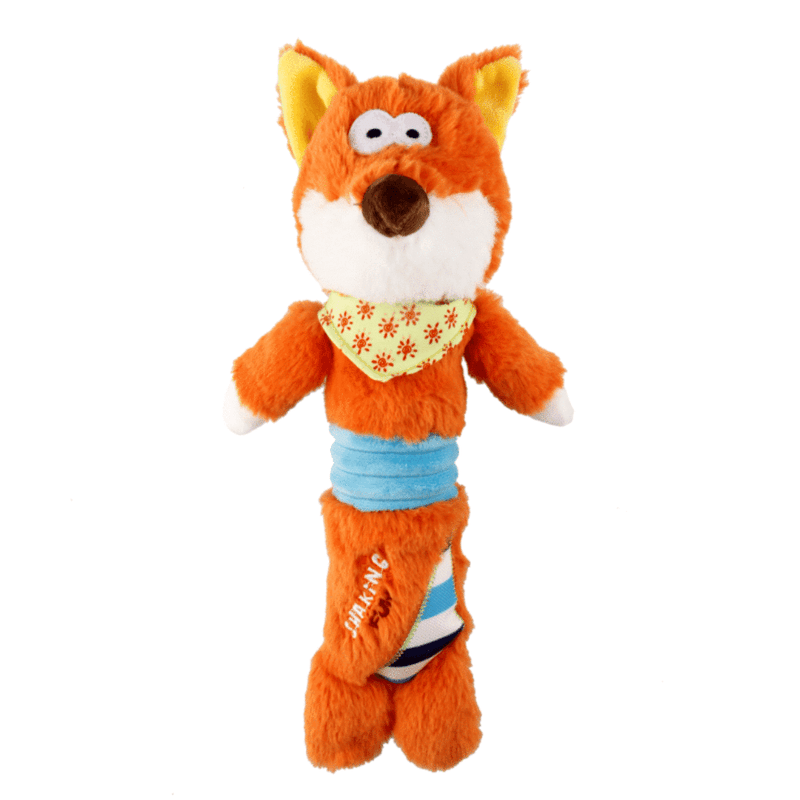 Shaking Fun -Fox-plush dog toy with squeaker inside