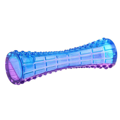 Johnny Stick - Puppy with squeaker transparent (Purple/Blue)